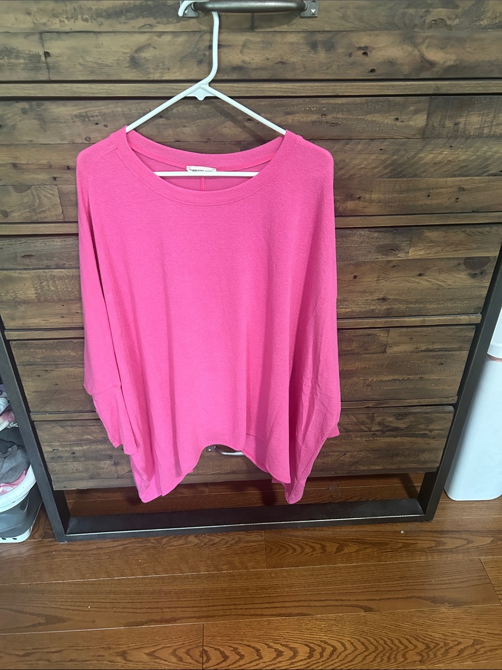 Charlotte Avery Oversized Swancho (shirt/ poncho) Hot Pink. Comfy. Cozy. Tunic